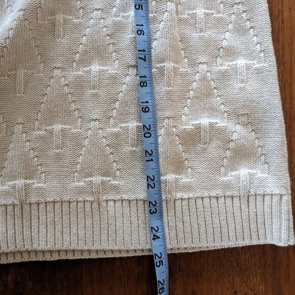 100% cotton Lands' End Pine Tree Sweater Crewneck - Picture 6 of 6